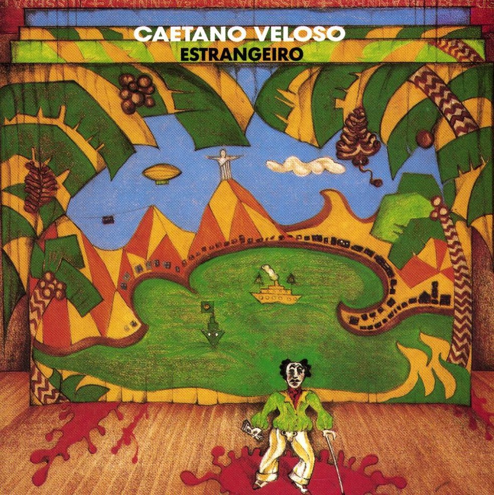 Capa do álbum 'Estrangeiro' (1989), de Caetano Veloso — Foto: Arte de Helio Eichabuer
