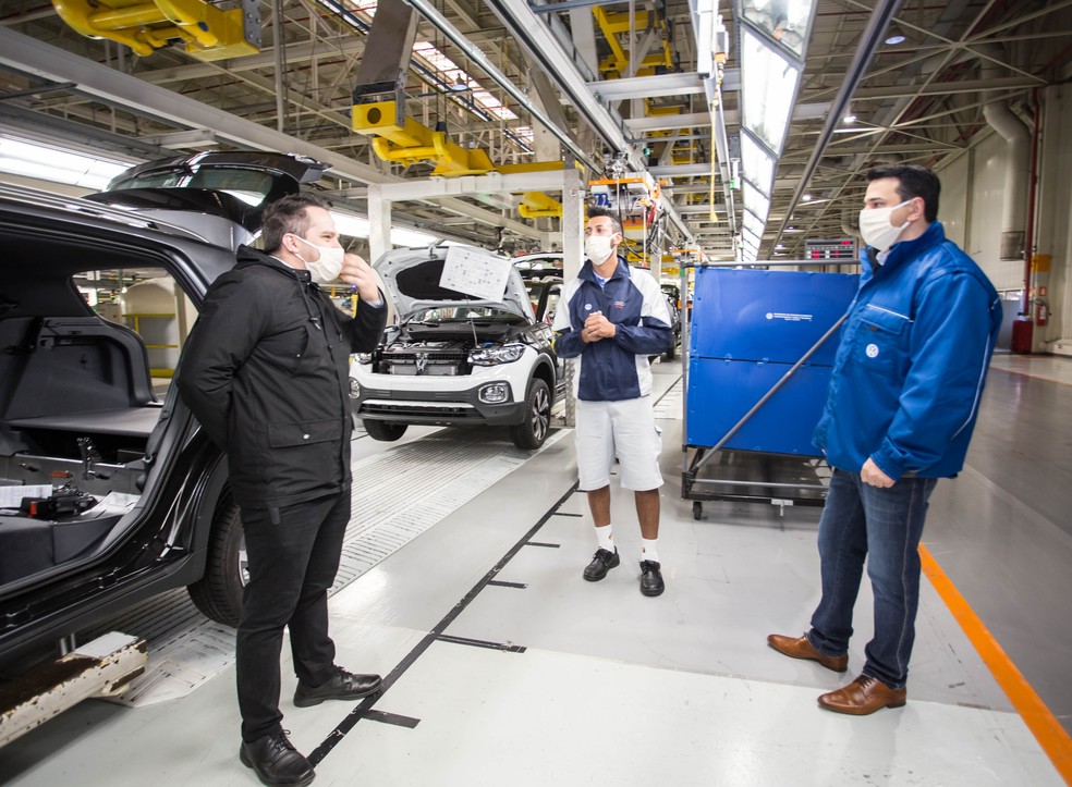 Volkswagen retoma produção de veículos em São José dos Pinhais (PR) — Foto: Divulgação/Volkswagen