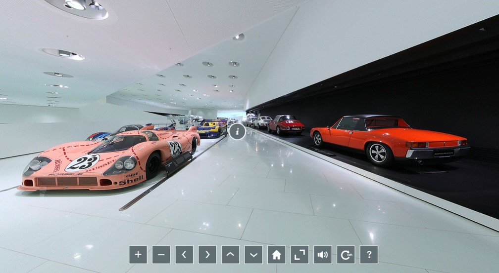 Imagem do museu da Porsche, em Stuttgart — Foto: Reprodução