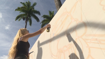 Artistas pintam tapumes e fazem mural no entorno da Praça da Liberdade, em BH