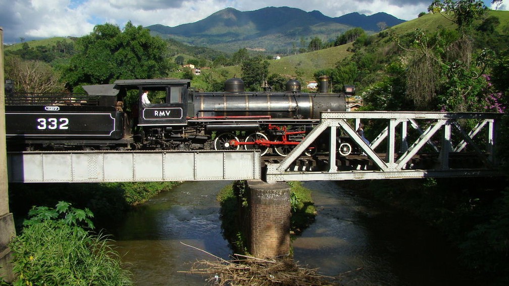 Trem da Mantiqueira em Passa Quatro (MG) — Foto: Associação Brasileira de Preservação Ferroviária (ABPF)