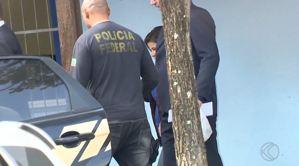 Empresária de Juiz de Fora foi presa durante ação da Operação Ressonância da Polícia Federal no dia 4 de julho — Foto: Reprodução/TV Integração