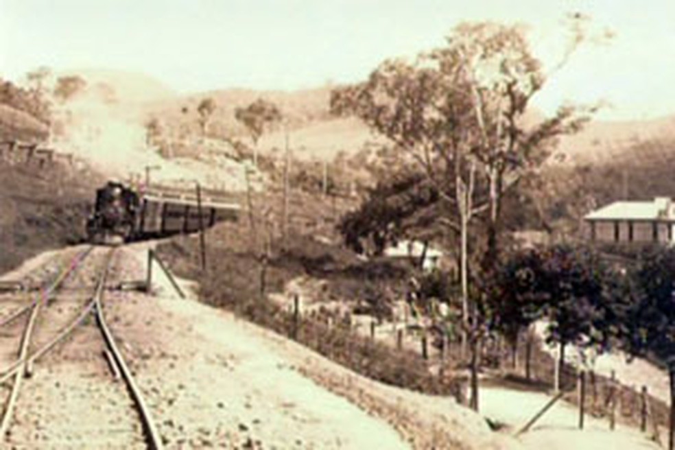 Foto do antigo trem turístico em Poços de Caldas. — Foto: Reprodução EPTV