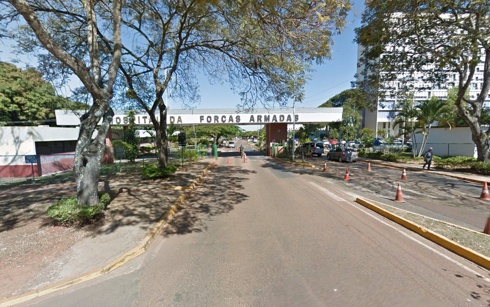 Fachada do Hospital das Forças Armadas (HFA) no Cruzeiro, em Brasília — Foto: Google/Reprodução