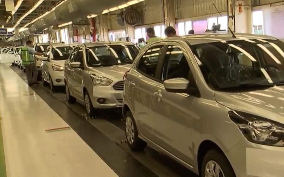 Ford iniciará Programa de Demissão Voluntária na fábrica de Camaçari, na região metropolitana de Salvador — Foto: Reprodução/TV Bahia