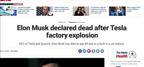 Morte de Elon Musk em explosão é ‘fake news’