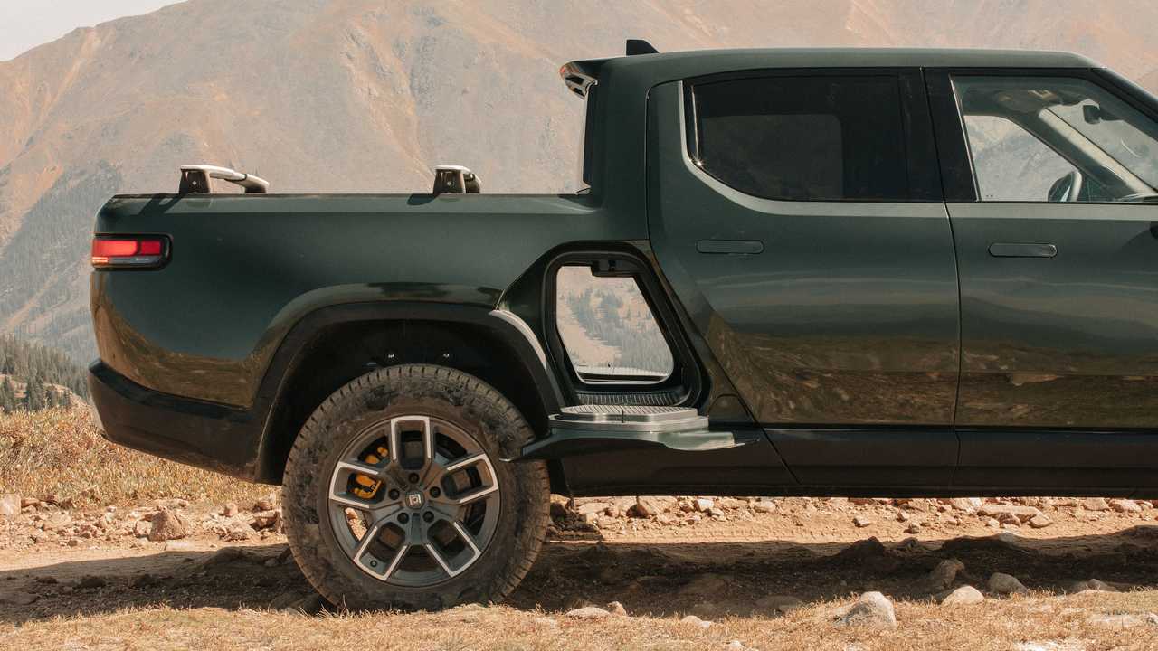 2022 Rivian R1T pass-through storage compartment